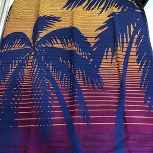 Tropical Palm Print Maxi Skirt in Sunset Colors